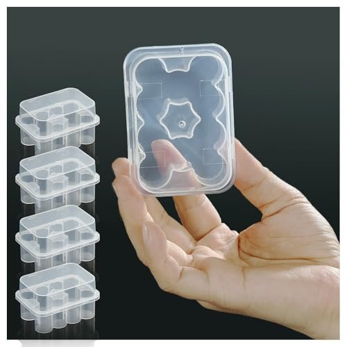 4er-Pack Peptid-Aufbewahrungsbox für den Kühlschrank – 3-ml-Durchstechflaschenhalter, 10 Fächer pro Box, insgesamt 40 Fächer, halbtransparentes Vial-Etui für Insulin und Peptide