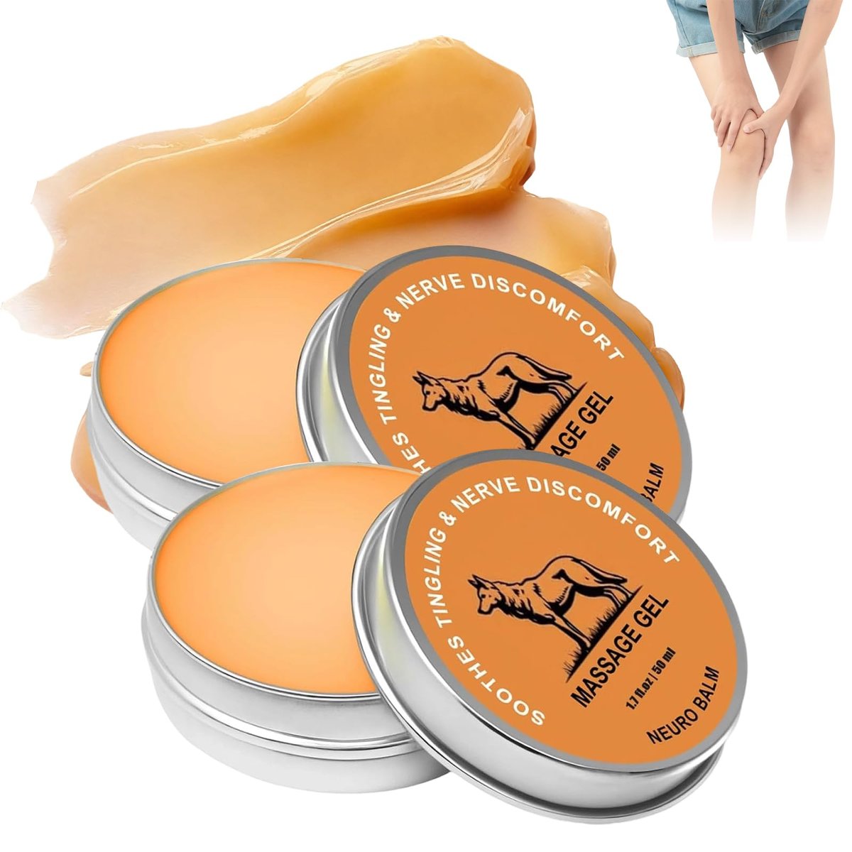 2 Stück Neuro Balm – Nervenschmerz-Balsam gegen Neuropathie, natürliche Gelenkpflege mit Magnesium und Menthol
