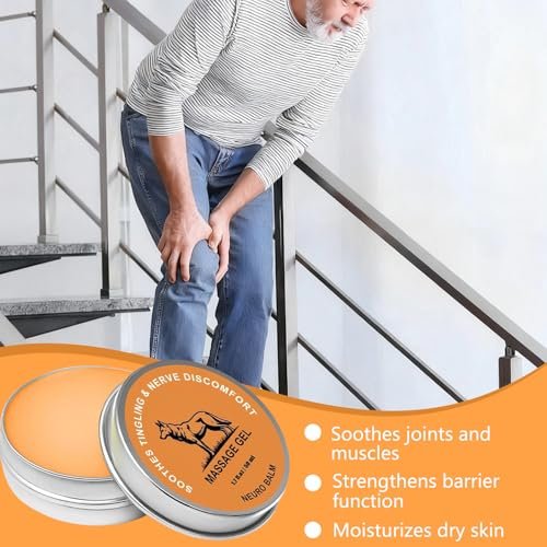 2 Stück Neuro Balm – Nervenschmerz-Balsam gegen Neuropathie, natürliche Gelenkpflege mit Magnesium und Menthol