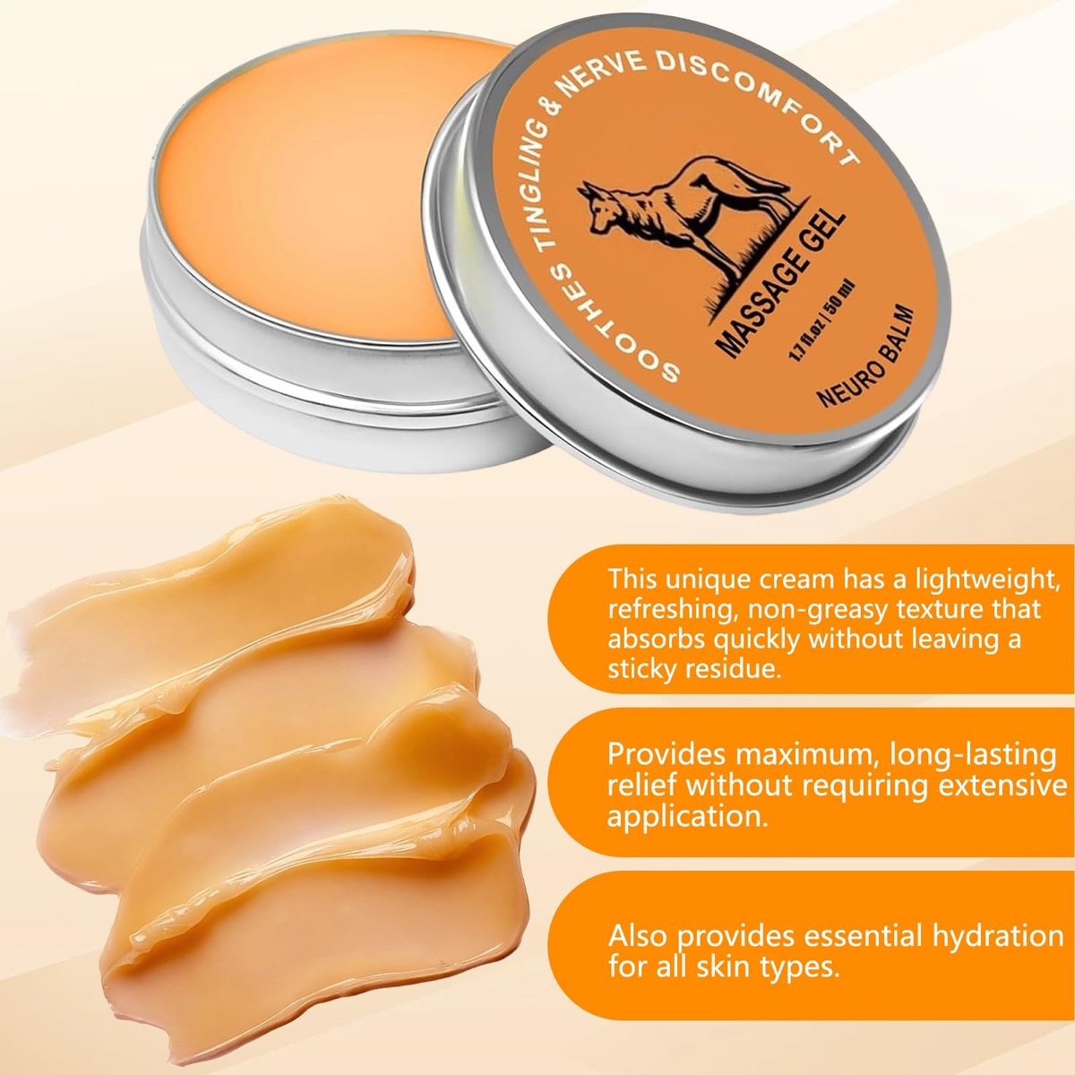 2 Stück Neuro Balm – Nervenschmerz-Balsam gegen Neuropathie, natürliche Gelenkpflege mit Magnesium und Menthol