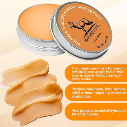 2 Stück Neuro Balm – Nervenschmerz-Balsam gegen Neuropathie, natürliche Gelenkpflege mit Magnesium und Menthol