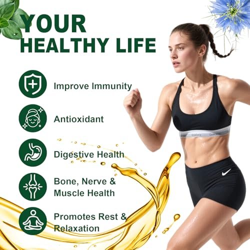Keszciy 150 Softgels Öl aus Oregano mit Schwarzkümmelöl, 2-in-1 Oregano-Präparat für die Immunabwehr, mit hohem Gehalt an Carvacrol & Thymochinon, Non-GMO, 1 Packung