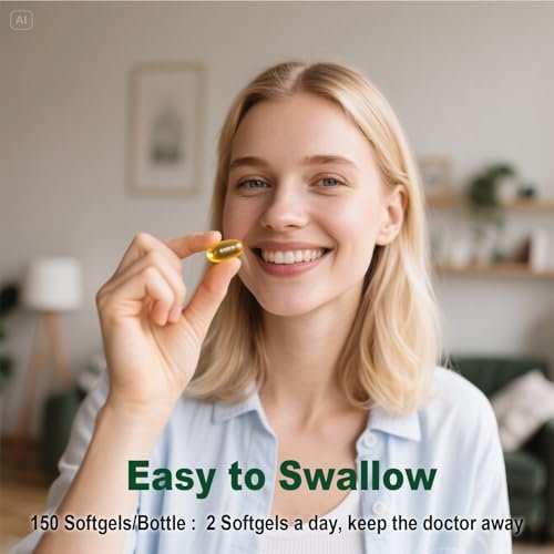 Keszciy 150 Softgels Öl aus Oregano mit Schwarzkümmelöl, 2-in-1 Oregano-Präparat für die Immunabwehr, mit hohem Gehalt an Carvacrol & Thymochinon, Non-GMO, 1 Packung