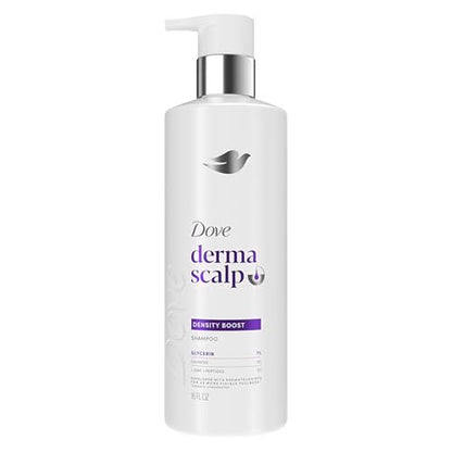 Dove Derma Scalp Density Boost Shampoo 16 oz mit Glycerin, Sulfaten, Zink und Peptiden gegen Haarausfall und Haarbruch