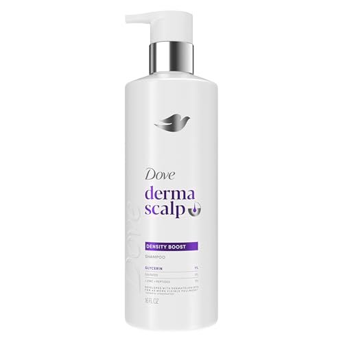 Dove Derma Scalp Density Boost Shampoo 16 oz mit Glycerin, Sulfaten, Zink und Peptiden gegen Haarausfall und Haarbruch