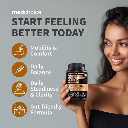 Extra Starkes Kurkuma Kapseln mit 2360 mg Curcumin & Schwarzem Pfeffer – Hochdosiert & Bio-Qualität für Verdauungskomfort & tägliche Unterstützung (120 Kapseln, 1 Packung)