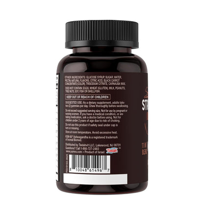 YUM-V'S Pilz-Gummis mit Ashwagandha – 350 mg 10-in-1 Pilzmischung – Löwenmähne, Cordyceps, Reishi, Chaga, Truthahnschwanz, Maitake, Shiitake – Gelatinefrei, vegetarisch – 60 Stück (2 pro Portion)