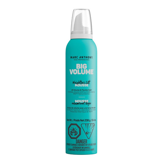 Marc Anthony Big Volume Haar-Mousse für feines, dünnes Haar – Leichter Volumen-Styler mit flexiblem Halt für volles Haar & Schwung – Frizz-frei & sulfatfrei