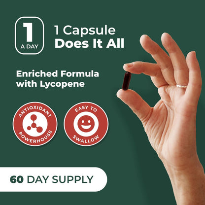 PurePremium Astaxanthin Kapseln 24 mg mit Lycopin 50 mg – Antioxidantien für Haut- und Augengesundheit & Immunsystem – 60 Kapseln, 2-Monatsvorrat
