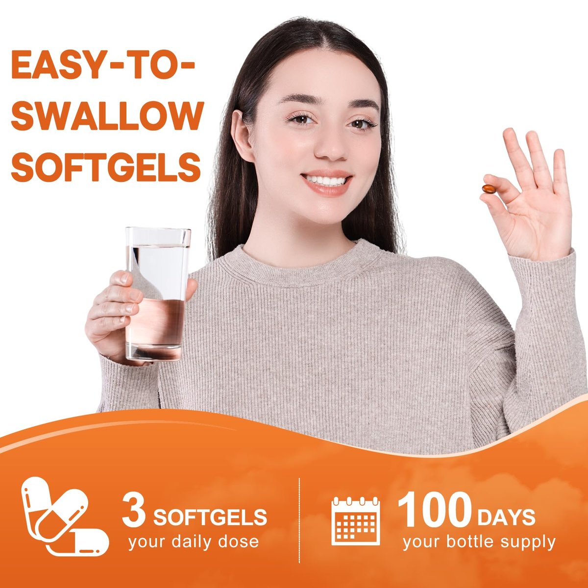 Kürbiskernöl mit Sägepalmenkapseln, 3000mg/Portion, 300 Softgels | Kaltgepresstes, reines natives Öl mit essentiellen Fettsäuren & Phytosterolen | Unterstützt Haar-, Harn-, Blasen- & Prostatagesundheit