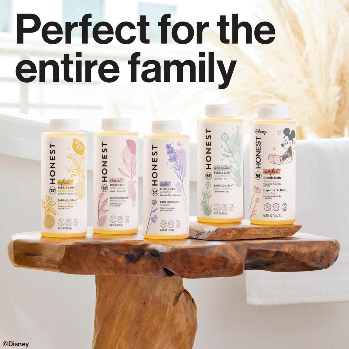 The Honest Company Schaumbad – Sanft genug für Babys, dermatologisch getestet, tränenfrei, hypoallergen, Disney Micky Maus Comfort Sweet Cream, 355 ml