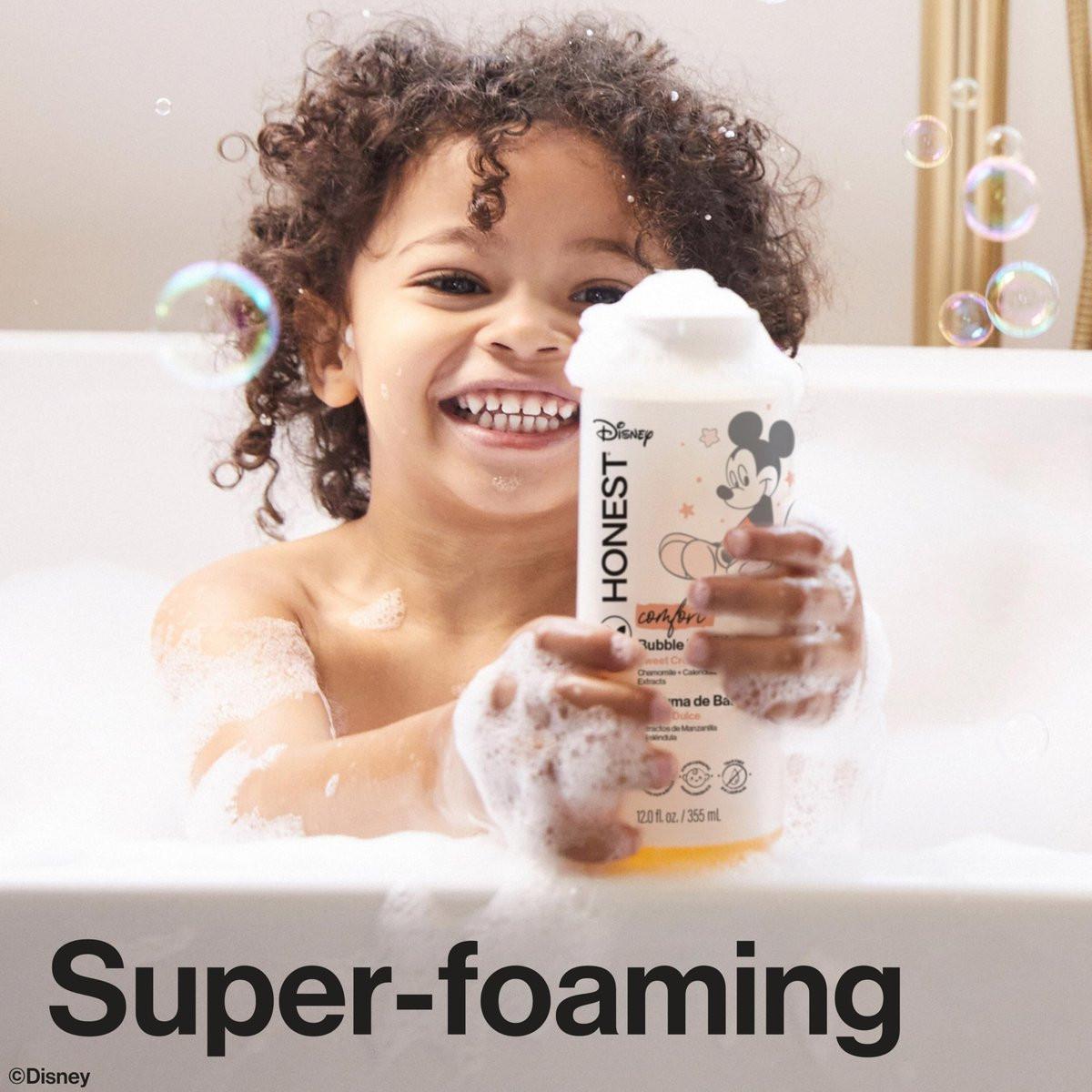 The Honest Company Schaumbad – Sanft genug für Babys, dermatologisch getestet, tränenfrei, hypoallergen, Disney Micky Maus Comfort Sweet Cream, 355 ml