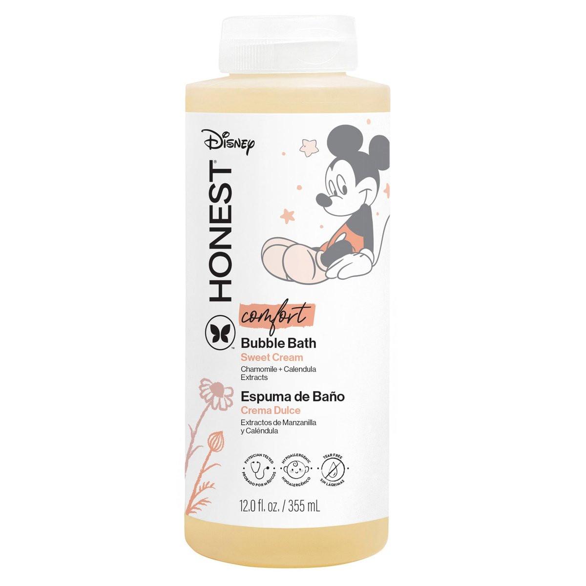 The Honest Company Schaumbad – Sanft genug für Babys, dermatologisch getestet, tränenfrei, hypoallergen, Disney Micky Maus Comfort Sweet Cream, 355 ml