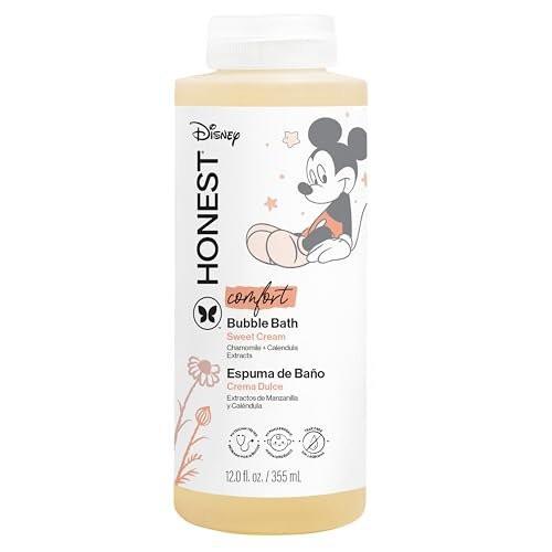 The Honest Company Schaumbad – Sanft genug für Babys, dermatologisch getestet, tränenfrei, hypoallergen, Disney Micky Maus Comfort Sweet Cream, 355 ml