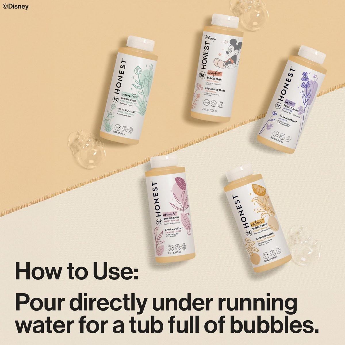 The Honest Company Schaumbad – Sanft genug für Babys, dermatologisch getestet, tränenfrei, hypoallergen, Disney Micky Maus Comfort Sweet Cream, 355 ml