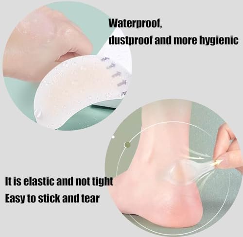 Amasodaon Fuß-Pflaster, Hydrokolloid-Gel Blasenpflaster für die Füße, wasserdichte Blasenpolster für Ferse, Zeh & Fuß, Vorbeugung & Heilung, Fuß-Anti-Reibungs-Schmerzlinderung (36 Stück)