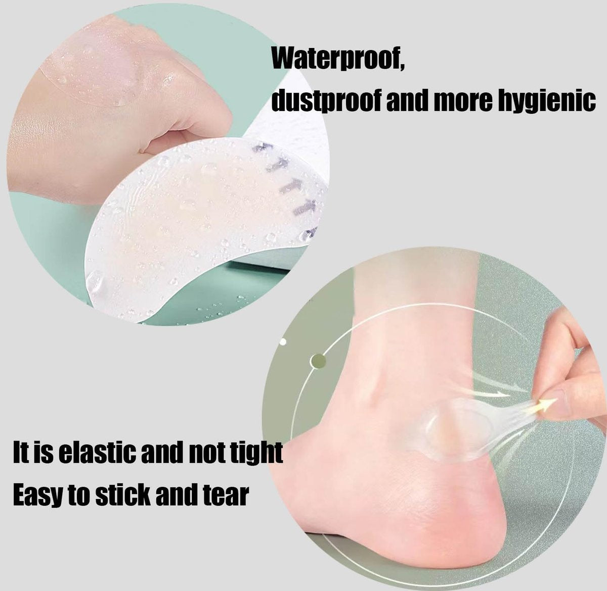 Amasodaon Fuß-Pflaster, Hydrokolloid-Gel Blasenpflaster für die Füße, wasserdichte Blasenpolster für Ferse, Zeh & Fuß, Vorbeugung & Heilung, Fuß-Anti-Reibungs-Schmerzlinderung (36 Stück)