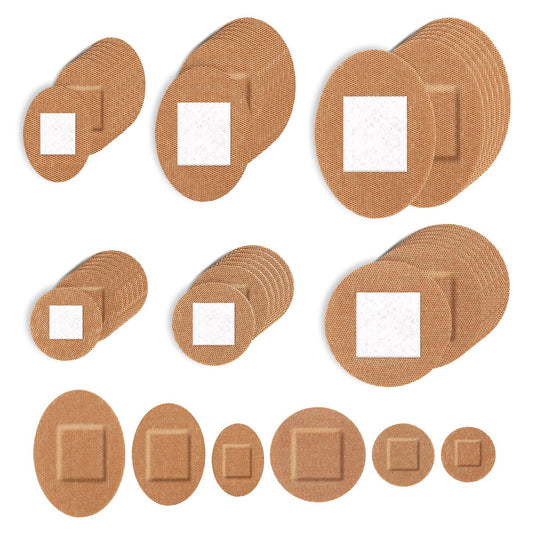 120 Stück runde und ovale Pflaster für das Gesicht – elastischer Stoff, flexibel, hautfreundlich, kleine Punkte für Nase, Hände und empfindliche Wunden (6 Größen)