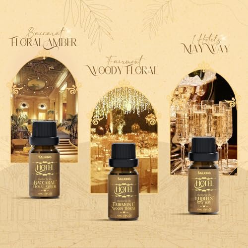 SALKING Hotel Diffuser Öl, Luxuriöses Hotel Duftöl Geschenkset, Premium Ätherisches Öl für Diffuser, inspiriert von den beliebtesten 5-Sterne-Düften, Weihnachtsgeschenke