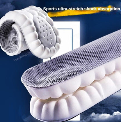 2 Paar 4D Cloud Technology Einlegesohlen – Superweiche Komfort-Einlegesohlen, Fußschutz mit Wolkengefühl, U-förmige Memory-Schaum-Einlegesohlen (Schwarz, Herren: US 11.5-13)