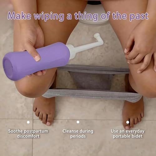17oz Umgekehrte Peri-Flasche für die Zeit nach der Geburt, Große Kapazität Tragbares Bidet, Perinealflasche, Unverzichtbar nach der Geburt, Toilettenhilfe für Operationen, Hygiene für die Intimhygiene, Ideal für die Reinigung nach dem Toilettengang