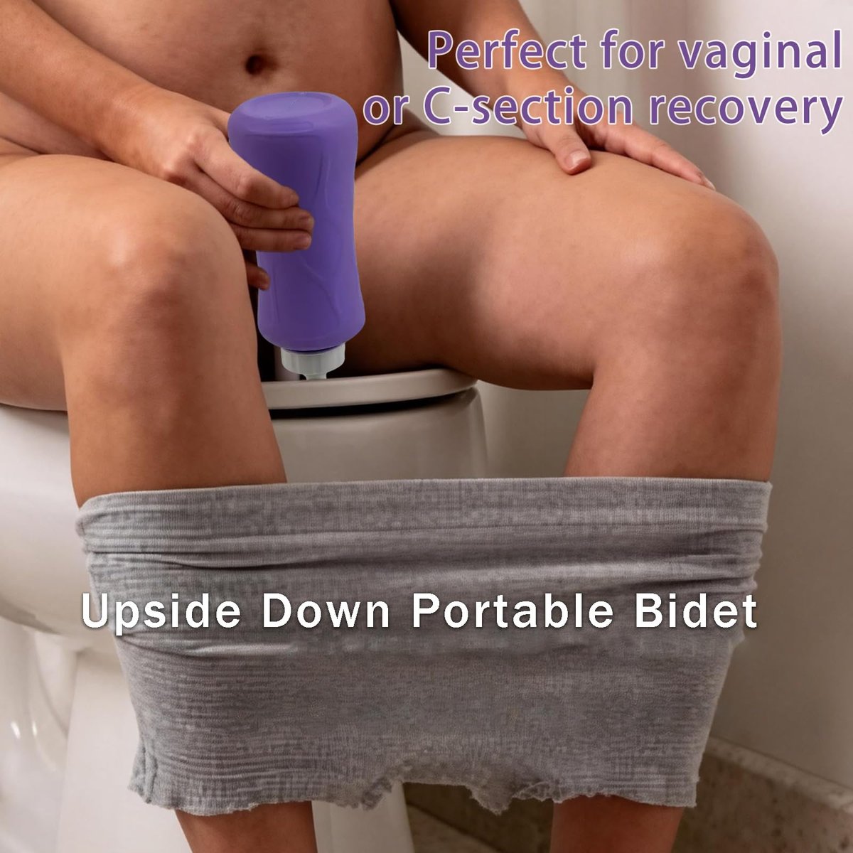 17oz Umgekehrte Peri-Flasche für die Zeit nach der Geburt, Große Kapazität Tragbares Bidet, Perinealflasche, Unverzichtbar nach der Geburt, Toilettenhilfe für Operationen, Hygiene für die Intimhygiene, Ideal für die Reinigung nach dem Toilettengang