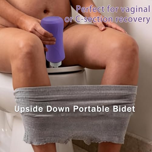 17oz Umgekehrte Peri-Flasche für die Zeit nach der Geburt, Große Kapazität Tragbares Bidet, Perinealflasche, Unverzichtbar nach der Geburt, Toilettenhilfe für Operationen, Hygiene für die Intimhygiene, Ideal für die Reinigung nach dem Toilettengang