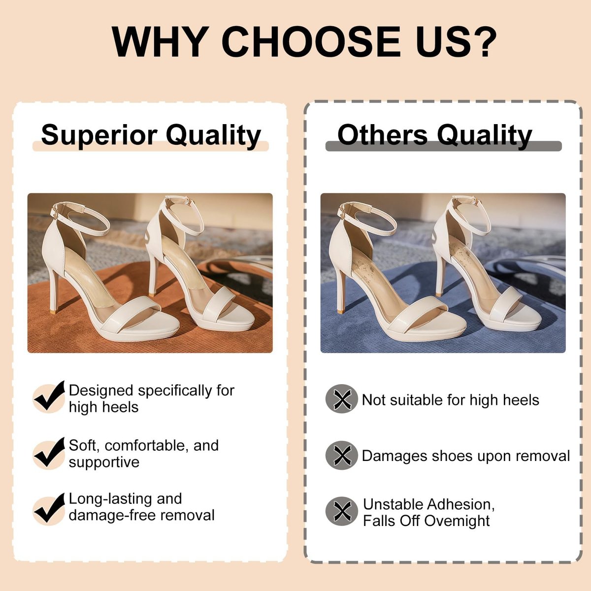 Gel-Einlegesohlen für High Heels – Gewichtsverlagernde Einlagen für Damen, Schmerzlinderung bei Fußschmerzen (Klein – US 6-7,5 Damenschuhe)
