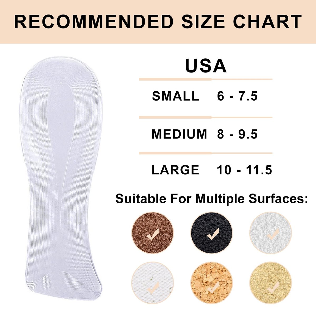 Gel-Einlegesohlen für High Heels – Gewichtsverlagernde Einlagen für Damen, Schmerzlinderung bei Fußschmerzen (Klein – US 6-7,5 Damenschuhe)