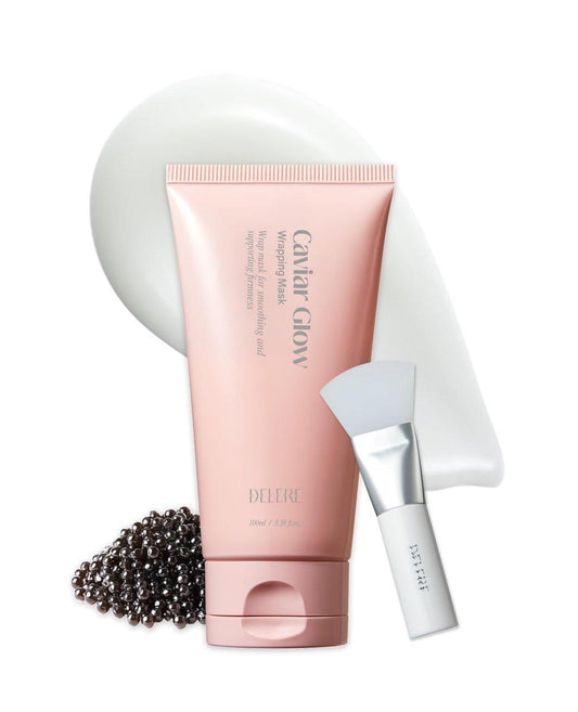Delere Caviar Glow Collagen Wrapping Mask – Korean Peel-Off Gesichtsmaske für strahlende Haut und sichtbare Hautstraffung, 100 ml