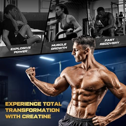 Creatine Gummis für Männer & Frauen, 5-in-1 Komplex mit Taurin, L-Carnitin, Vitamin B12 & B6 – Unterstützt Muskeln, Erholung, 5 g Creatin-Monohydrat Gummis für Pre- und Post-Workout, 120 Stück