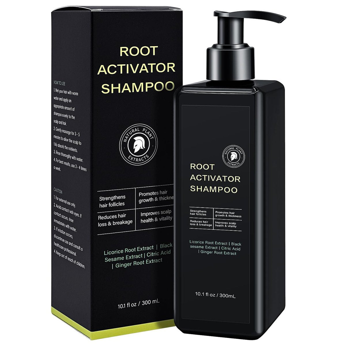 Root Activator Shampoo für Männer - Haarwuchsshampoo gegen Haarausfall und dünner werdendes Haar - 300 ml / 10,1 fl oz