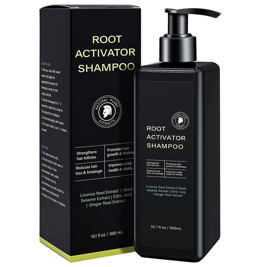 Root Activator Shampoo für Männer - Haarwuchsshampoo gegen Haarausfall und dünner werdendes Haar - 300 ml / 10,1 fl oz