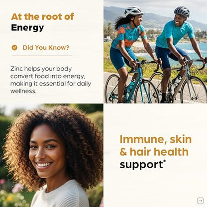 Zink 30mg mit Kupfer, Selen & Vitamin D3 | 120 Kapseln | Magnesium, Vitamin B6, Biotin Komplex | Absorbierbares cheliertes Zink für Männer & Frauen | für Haare, Haut, Nägel & Immununterstützung