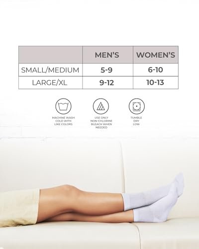 Pembrock Diabetikersocken für Damen & Herren - 6 Paar | Weiß | Weich, Nicht Einengend, Lockerer Bund | Diabetikersocken für Damen Größe 9-11, 6-15