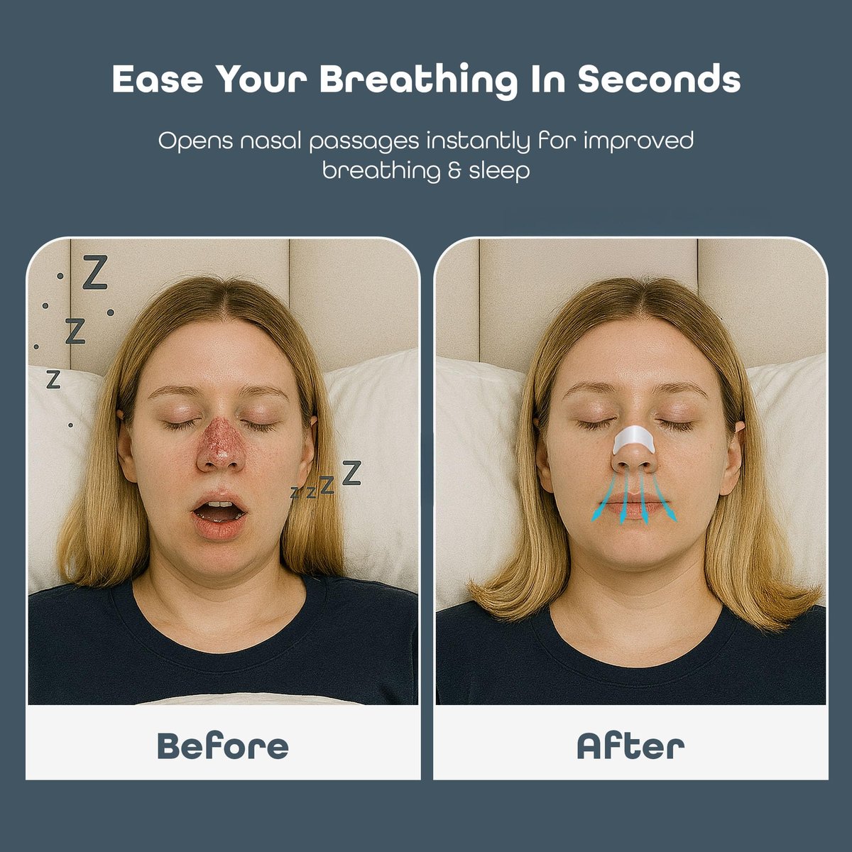 SleepHabits 45er Pack Atemstreifen, ungiftig, drittgeprüft, Nasenstreifen für bessere Atmung | Nasale Streifen gegen Schnarchen | Extra stark für empfindliche Haut | Nasenstreifen zum Schlafen, Lavendel