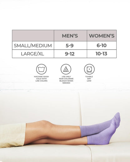 Pembrock Diabetikersocken für Damen & Herren – 6 Paar | Pastellfarben (Blau, Pink, Grau, Hellrosa, Lila, Grün) | Nicht einschnürende Socken bei Neuropathie