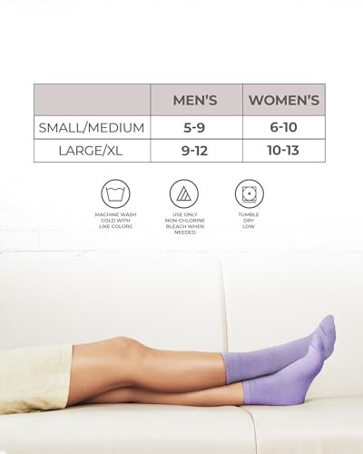 Pembrock Diabetikersocken für Damen & Herren – 6 Paar | Pastellfarben (Blau, Pink, Grau, Hellrosa, Lila, Grün) | Nicht einschnürende Socken bei Neuropathie