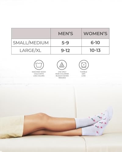 Pembrock Diabetikersocken für Damen und Herren – 6 Paar | Blumenmuster | Atmungsaktiv mit glatten Zehennähten