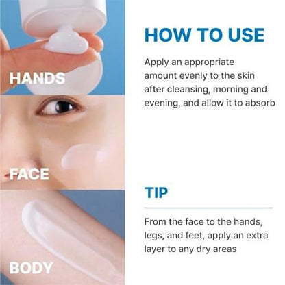 Rbfy. Control Lotion Plus – Leichte Gesichtsfeuchtigkeitscreme für Hydratation, Beruhigung & Barriereschutz mit mehrschichtiger Hyaluronsäure. Für Gesicht & Körper. Koreanische Hautpflege für die ganze Familie (150 ml)