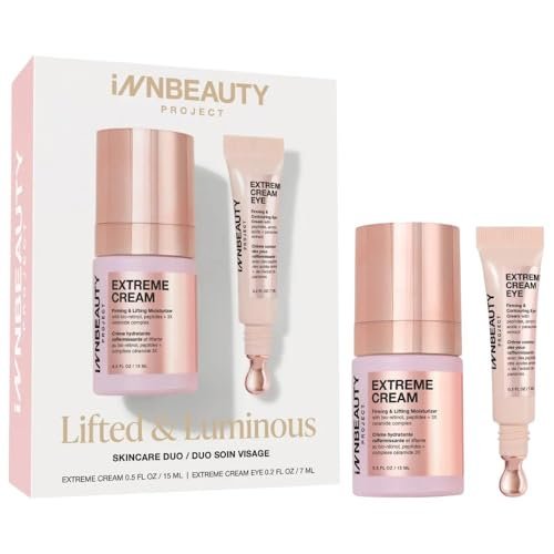 INNBEAUTY Project Lifted & Luminous Travel Skincare Holiday Geschenkset – Extreme Cream & Extreme Cream Eye für Straffung, Lifting und Feuchtigkeitspflege
