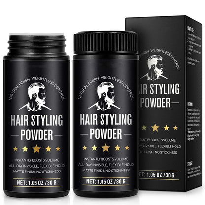 NIFEISHI Haarstyling-Puder für Männer – (1,05 oz, 2er-Pack) Volumen- und Texturpuder für alle Haartypen, einfache Anwendung, natürlicher Matt-Look, starker Halt