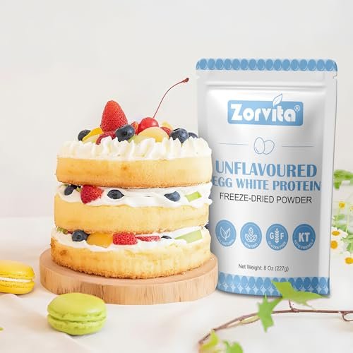 ZORVITA Gefriergetrocknetes Eiweißpulver Ungesüßt, Ohne Zusätze oder Füllstoffe, Glutenfrei, Nicht-GVO, 227 g (8 Unzen)