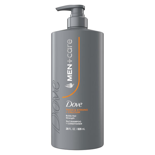 DOVE MEN + CARE Shampoo 1er Pack Thick & Strong, Stärkt das Haar, mit Calcium 828 ml