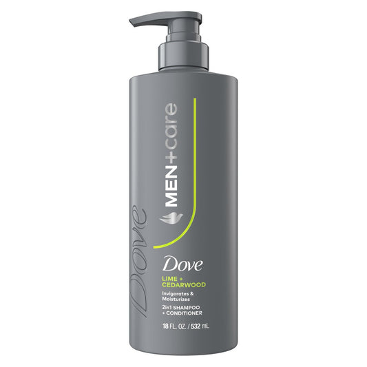 DOVE MEN + CARE Shampoo 1er Pack Lime & Cedar – Stärkt das Haar und spendet Feuchtigkeit, 532 ml