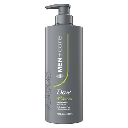 DOVE MEN + CARE Shampoo 1er Pack Lime & Cedar – Stärkt das Haar und spendet Feuchtigkeit, 532 ml