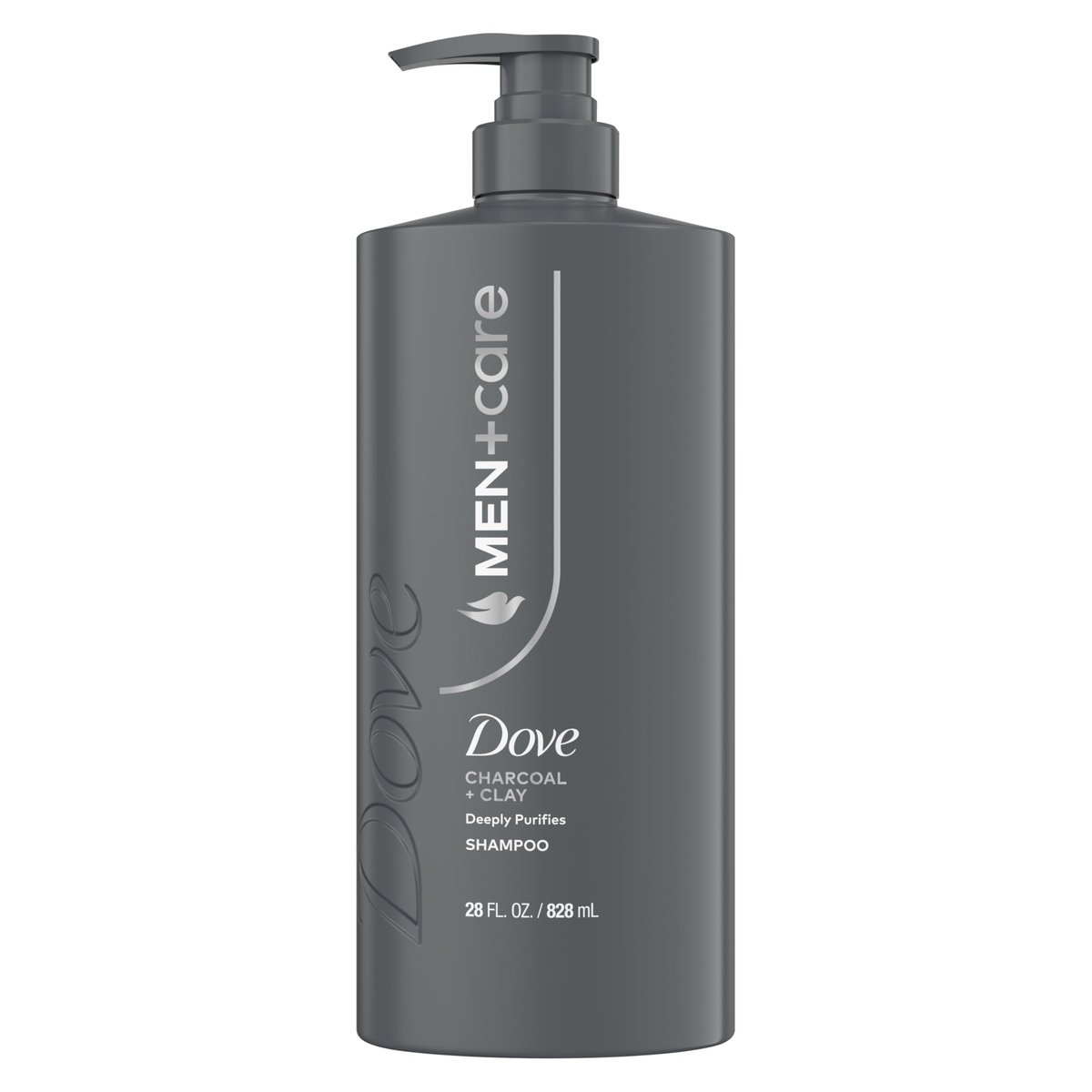 DOVE MEN + CARE Shampoo mit Holzkohle & Tonerde, 828 ml – Kräftigt das Haar und reinigt tiefenwirksam