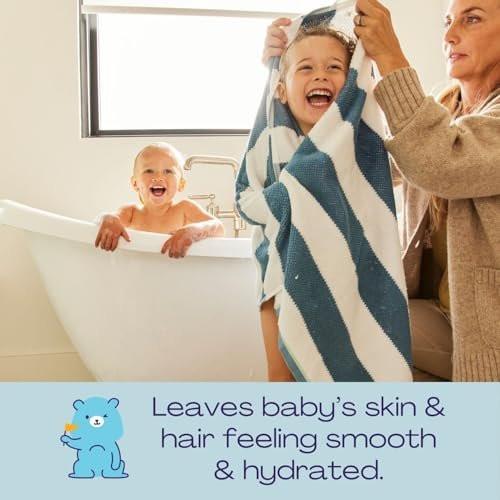 Hello Bello Ultra-Feuchtigkeitsspendendes Babyshampoo & Duschgel, Duftfrei, Tränenfrei & Sicher für empfindliche Haut, 10 Flasche (ca. 296 ml)