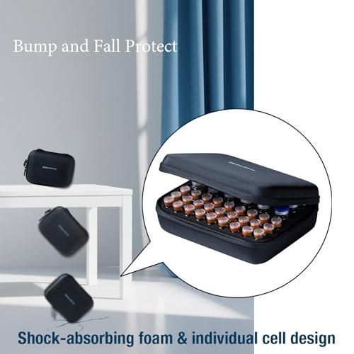 MiloZen Peptide Case für 1-3 ml Vials & Insulin-Vial Case für 5-10 ml Vials, 45 Vials Halter, nicht geeignet für hohe 10 ml Vials, Diabetes-Medikamenten-Organizer, Schwarz