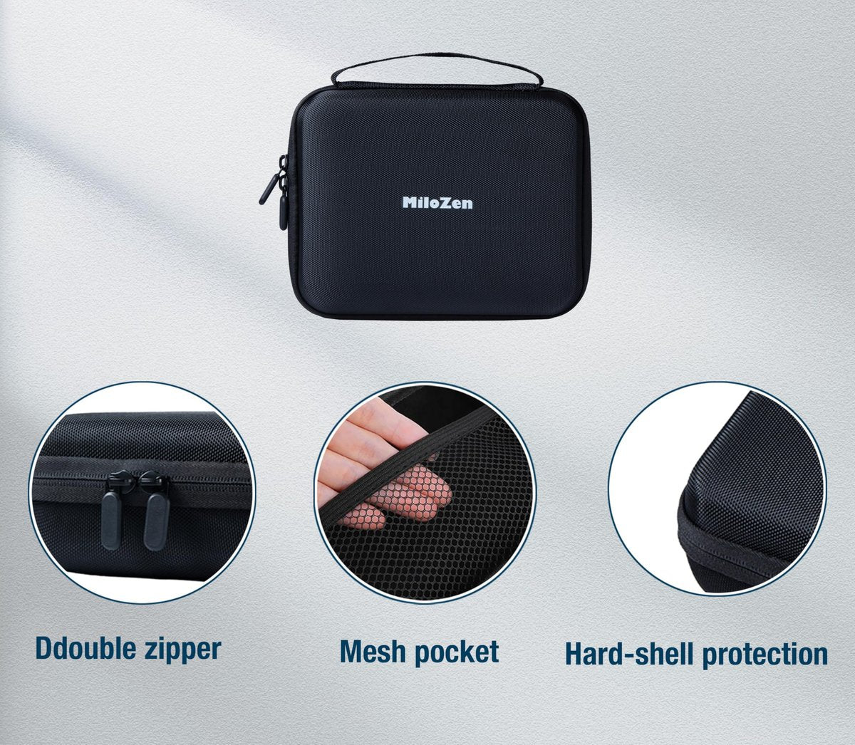 MiloZen Peptide Case für 1-3 ml Vials & Insulin-Vial Case für 5-10 ml Vials, 45 Vials Halter, nicht geeignet für hohe 10 ml Vials, Diabetes-Medikamenten-Organizer, Schwarz